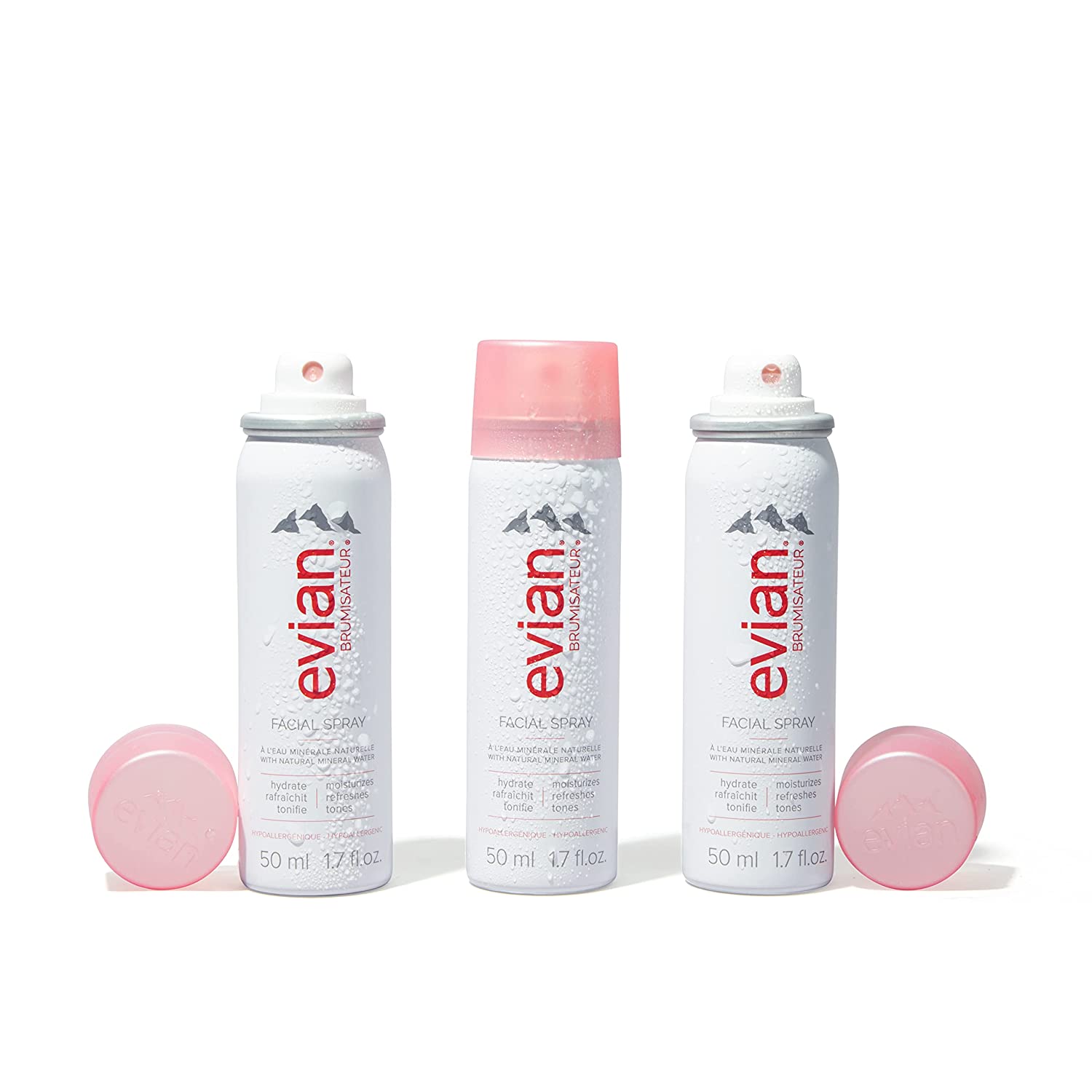 Evian Facial Spray, Travel Trio, 1.7 Fl Oz (Pack of 3) (Packaging may vary) - Image 8